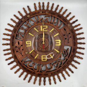 Wooden Clock – 22 Inch – Calligraphy